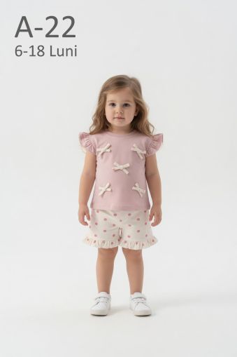 MY BELLA Set bebeluși 6–18 luni cu fundă decorativă