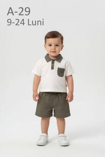 CICIBEN KIDS Set bebeluși 9–24 luni cu guler, buzunar și in