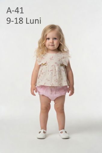 BEBLY KIDS Set bebeluși 9–18 luni cu imprimeu floral