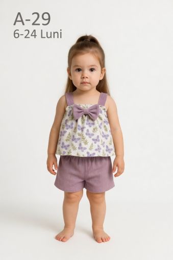 Set de rochie Pepelino cu imprimeu floral și fluturi pentru bebeluși, 6-24 luni 