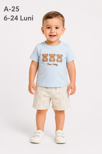 Set fetiță Bip Baby 6-24 luni, model trei urși 