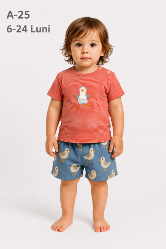 Set pentru fetiță Bip Baby 6-24 luni, model de pui 