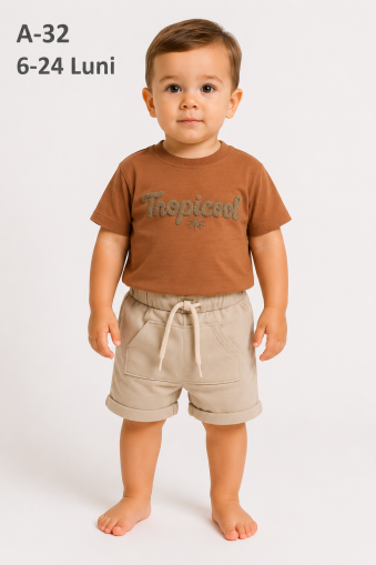 Vovido Baby 6-24 luni Tropicool Written Baby Boy Set