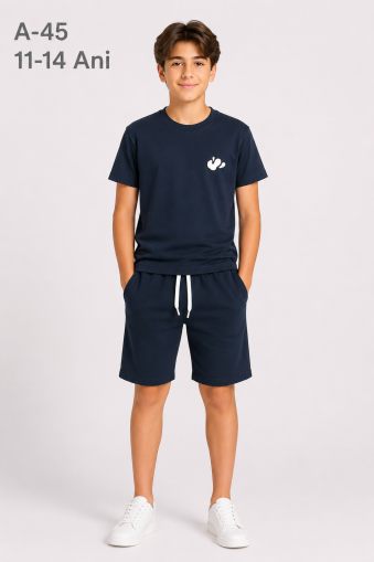 RUHATKIDS Set copii 11–14 ani 2 piese din bumbac cu imprimeu avion