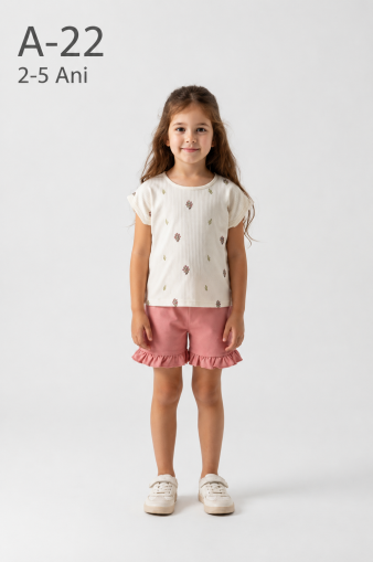 FEELY HUNNY Set fete 2–5 ani cu imprimeu floral