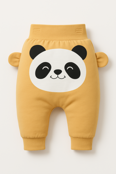 0-3-6-9-12 luni Pantaloni bebelusi din bumbac Imprimati Panda 15