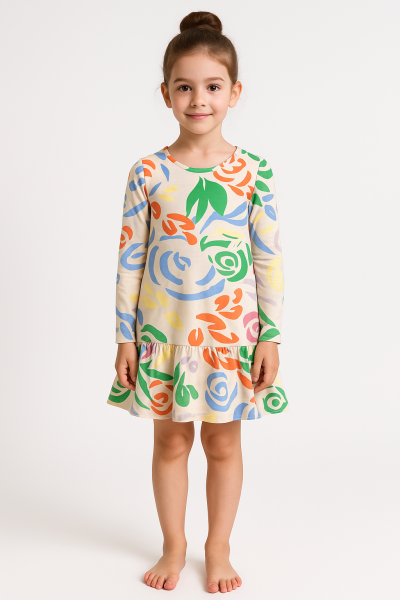 Rochie de sezon Mukko pentru fete, 6-7-8-9-10 ani A38