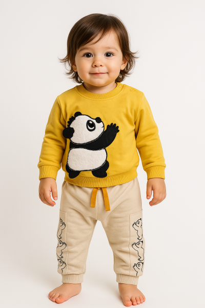 Anılço 6-9-12-18-24 luni Set pentru copii cu imprimeu panda A51