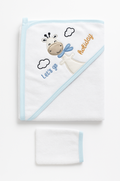 Buude Kids 75X75 Cm Prosop De Baie Pentru Bebelusi Cu Girafa A26