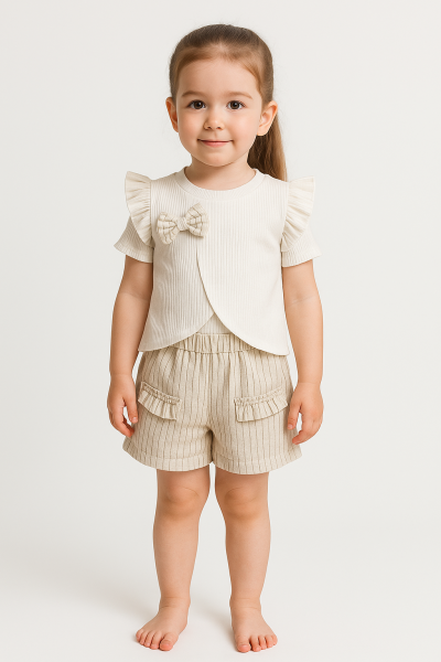 Tanış Baby Set de vară pentru fete 2-3-4-5 ani Liliac A42