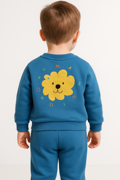 Babycoy 9-12-18-24 luni Set bebelus din bumbac pieptanat imprimat A45