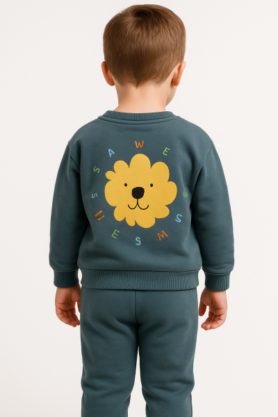 Babycoy 9-12-18-24 luni Set bebelus din bumbac pieptanat imprimat A45