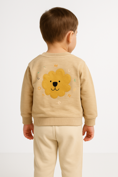 Babycoy 9-12-18-24 luni Set bebelus din bumbac pieptanat imprimat A45