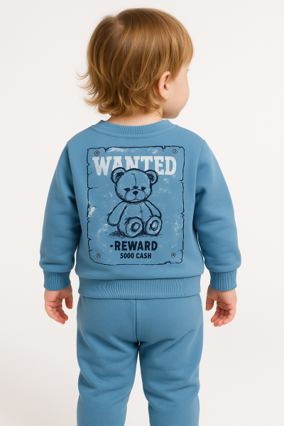 Set bebeluși Babycoy 9-12-18-24 luni, bumbac pieptănat, cu imprimeu Wanted Reward A45