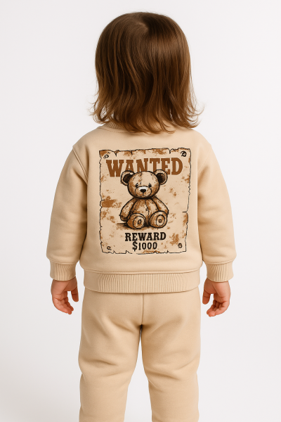 Set bebeluși Babycoy 9-12-18-24 luni, bumbac pieptănat, cu imprimeu Wanted Reward A45