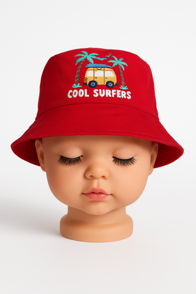 6-12 luni Cool Surfers Pălărie pentru bebeluși de vară cu imprimeu Rosu A18