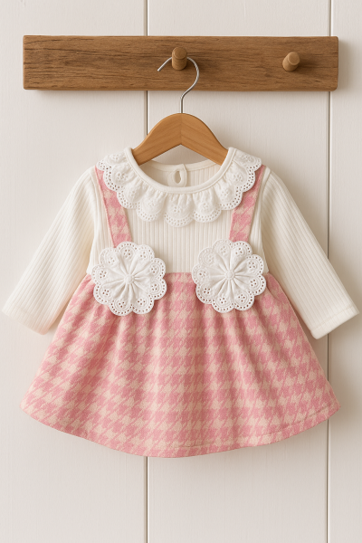 Mirabel Dantela Guler Bretele Rochie Bebeluş 9-12-18-24 Luni A28