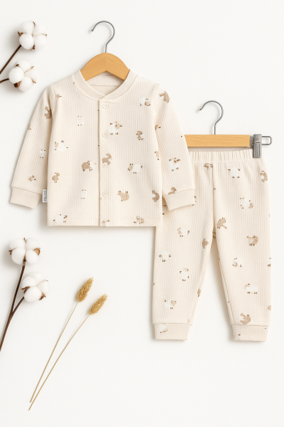 Nurhas 0-3-6 Luni Miel Printed Baby Set A27