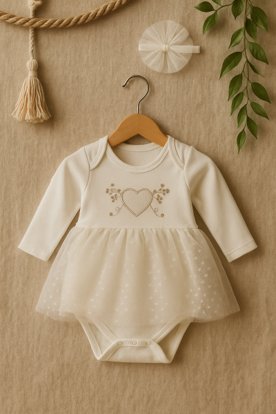 Rochie pentru fetiță Miniborn Heart 0-12 Luni A49
