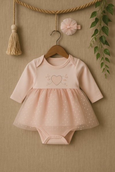Rochie pentru fetiță Miniborn Heart 0-12 Luni A49