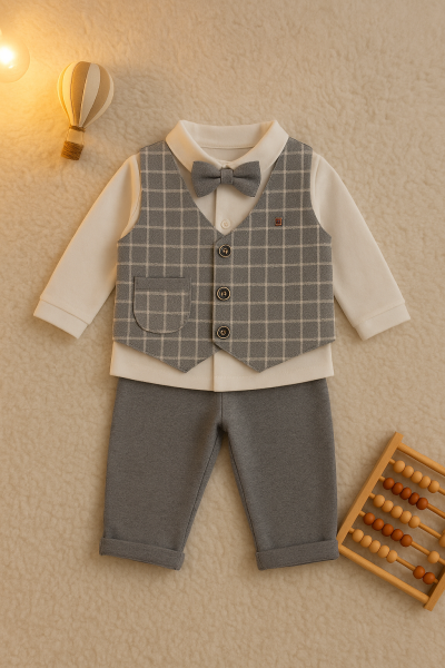 Emirix 6-9-12-18-24 Luni Costum Vest Băiat A60