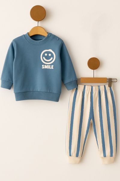 Set bebeluși Mini Mundo 6-9-12-18 luni Smile din bumbac pieptănat A21