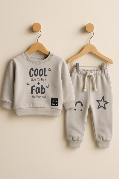 Costum bărbătesc COOL FAB cu imprimeu, 6-9-12-18 luni A32