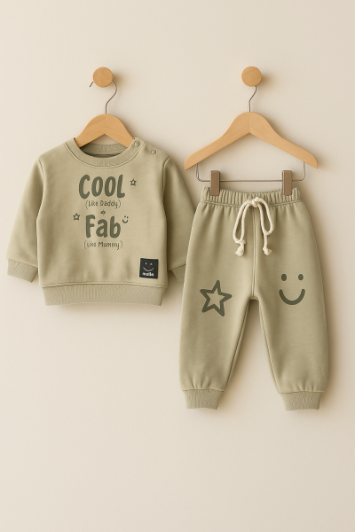 Costum bărbătesc COOL FAB cu imprimeu, 6-9-12-18 luni A32