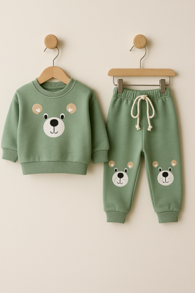 SET URSULETI DE PLUȘ DE IARNĂ CU IMPRIMARE NNK 6-9-12-18 LUNI A30