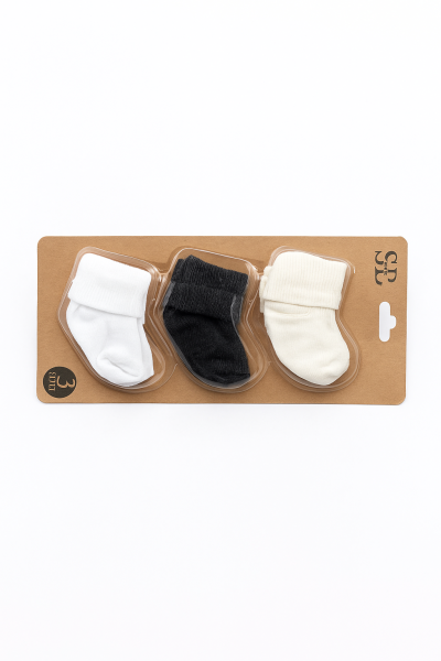 Șosete simple pentru bebeluși, 0-3 luni, set de 3 A5