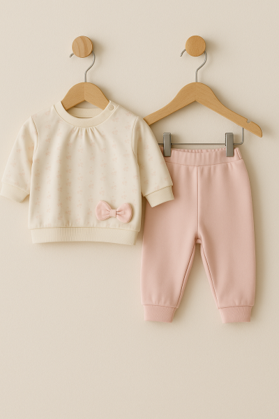 SET SERDE BABY CU MODELE FLORALE IMPRIMATE PENTRU BEBELUȘI 3-6-9 LUNI A29