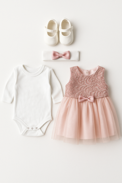 Set botez fetiță 0-3 luni A50