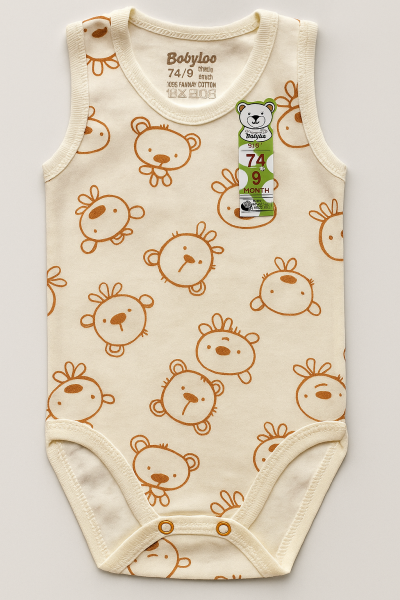 Body fără mâneci cu imprimeu de ursuleți BABYTOO 0-3-6-9 luni A7