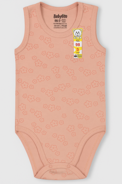 Body fără mâneci cu imprimeu floral BABYTOO 12 luni-18 luni-24 luni-3 ani A9