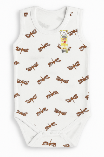 Body fără mâneci cu imprimeu de libelule BABYTOO 12 luni-18 luni-24 luni-3 ani A9