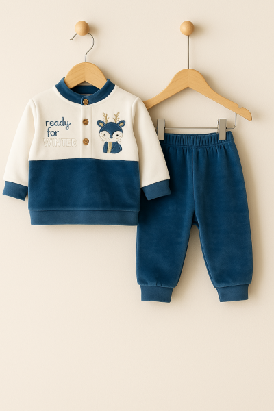 Set bebeluși din catifea Million 3-6-9 luni A30