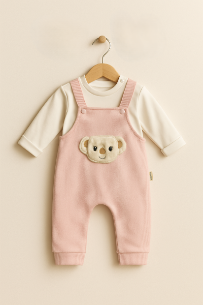 Salopă pentru bebeluși MELIS cu imprimeu de ursuleț de pluș, 3-6-9 luni A27