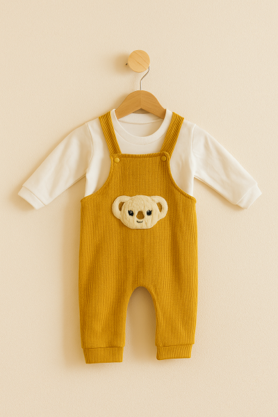 Salopă pentru bebeluși MELIS cu imprimeu de ursuleț de pluș, 3-6-9 luni A27