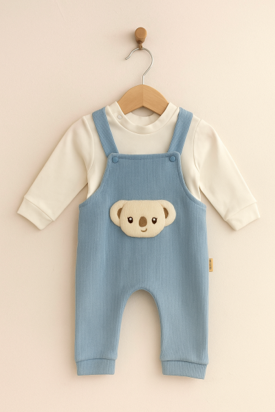 Salopă pentru bebeluși MELIS cu imprimeu de ursuleț de pluș, 3-6-9 luni A27