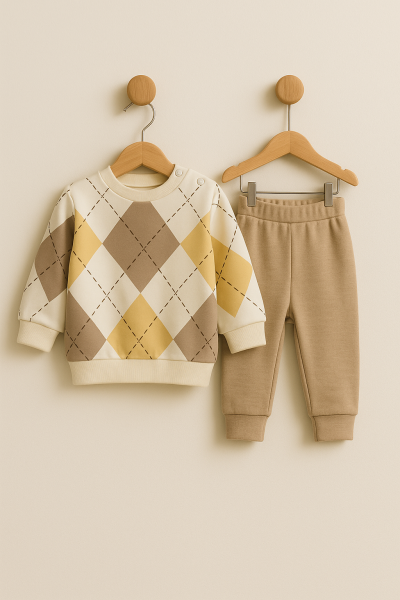 SET DE 2 PIESE SERDE BABY 3-6-9 LUNI CU IMPRIMARE BACLAVA A26