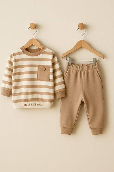 SET SERDE BABY CU BUZUNAR CU DUNGI, BEBELUȘI 3-6-9 LUNI A28