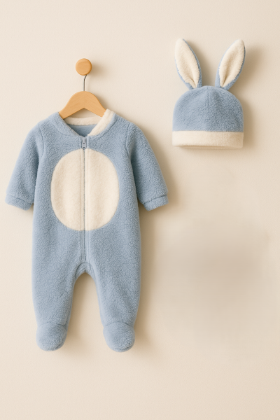 SALOPETE WELSOFT BYMURAT 0-3-6-9-12 LUNI CU CĂCIULĂ CU URECHI DE IEPURE A21