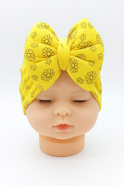 Bonetă pentru bebeluși, model floral, din bumbac, 0-6 luni A8