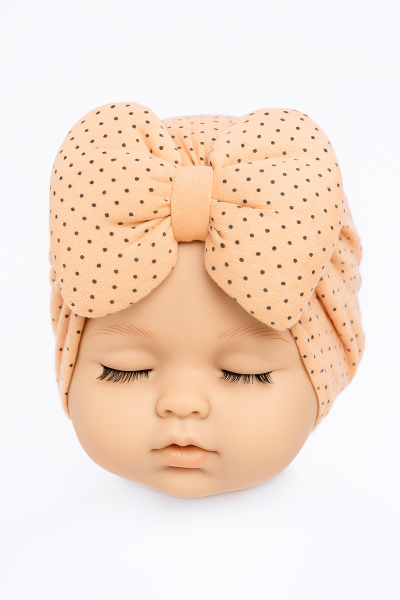 Bonetă Sari cu buline, din bumbac, pentru bebeluși, 0-6 luni, pentru fetițe A8
