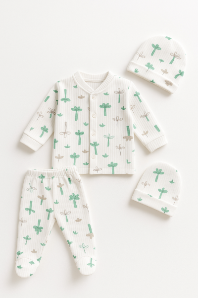 SET 3 PIESE ÖZLEV 0-3 LUNI CU MODEL PALMIERE A12