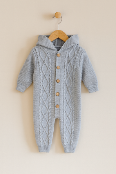 SALOPETE MINIKAY CU GLUGĂ ȘI NASTURI PENTRU BĂRBAȚI 6-9-12 LUNI A28