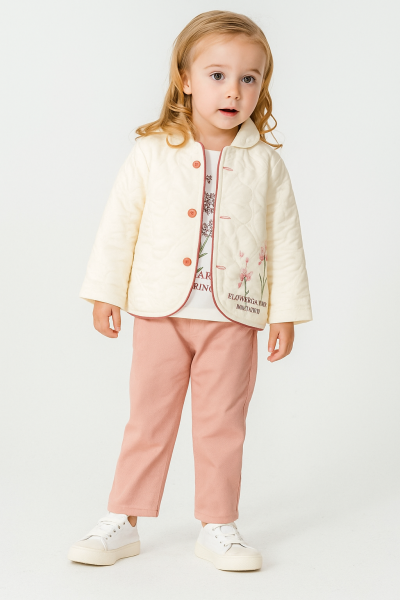 SET 3 PIESE MIRKON CU FLORI BRODATE, 9-12-18-24 LUNI A59