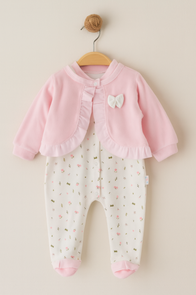 SALOPETĂ BOLERO DIN CATIFEA MILLION 3-6-9 LUNI A24