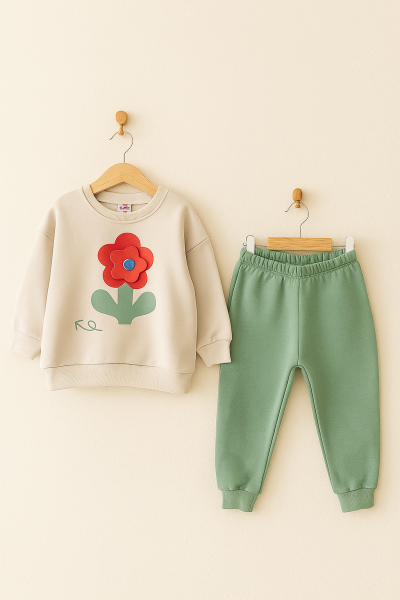 WOW SET GONFLABIL DE IARNĂ CU IMPRIMARE FLORALĂ PENTRU 1-2-3-4 ANI A30