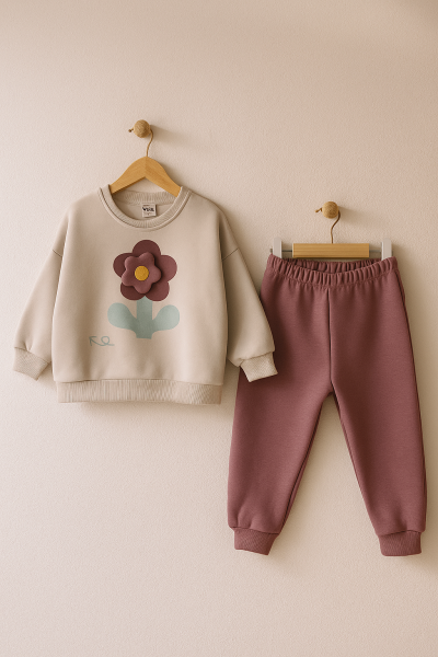 WOW SET GONFLABIL DE IARNĂ CU IMPRIMARE FLORALĂ PENTRU 1-2-3-4 ANI A30